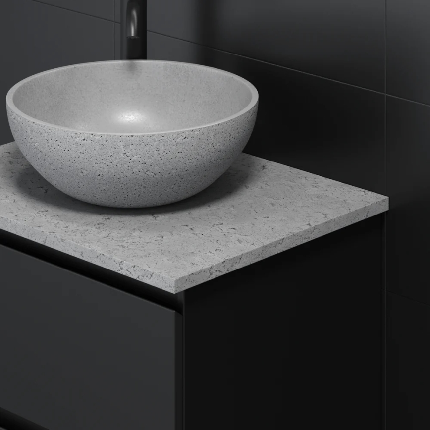 Umyvadlo na desku BERGEN pr. 39 cm beton/šedá