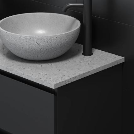Umyvadlo na desku BERGEN pr. 39 cm beton/šedá