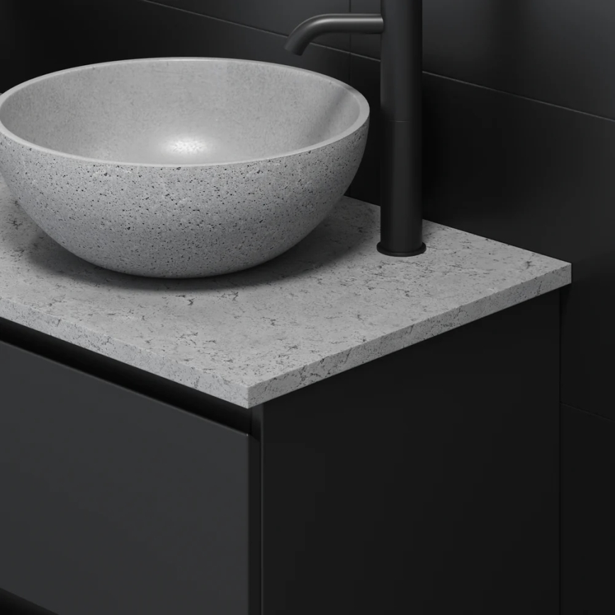 Umyvadlo na desku BERGEN pr. 39 cm beton/šedá