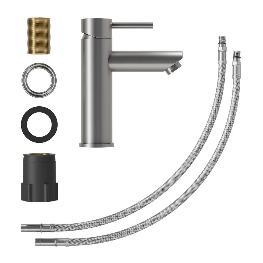 Umyvadlová baterie RINGSTED 17,8 cm práškově šedá