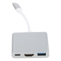 USB-C hub 3v1 Power Delivery 100W a HDMI 4K