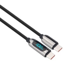 USB-C kabel s displejem 100W 1m