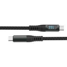 USB-C kabel s LED displejem 100W 1m