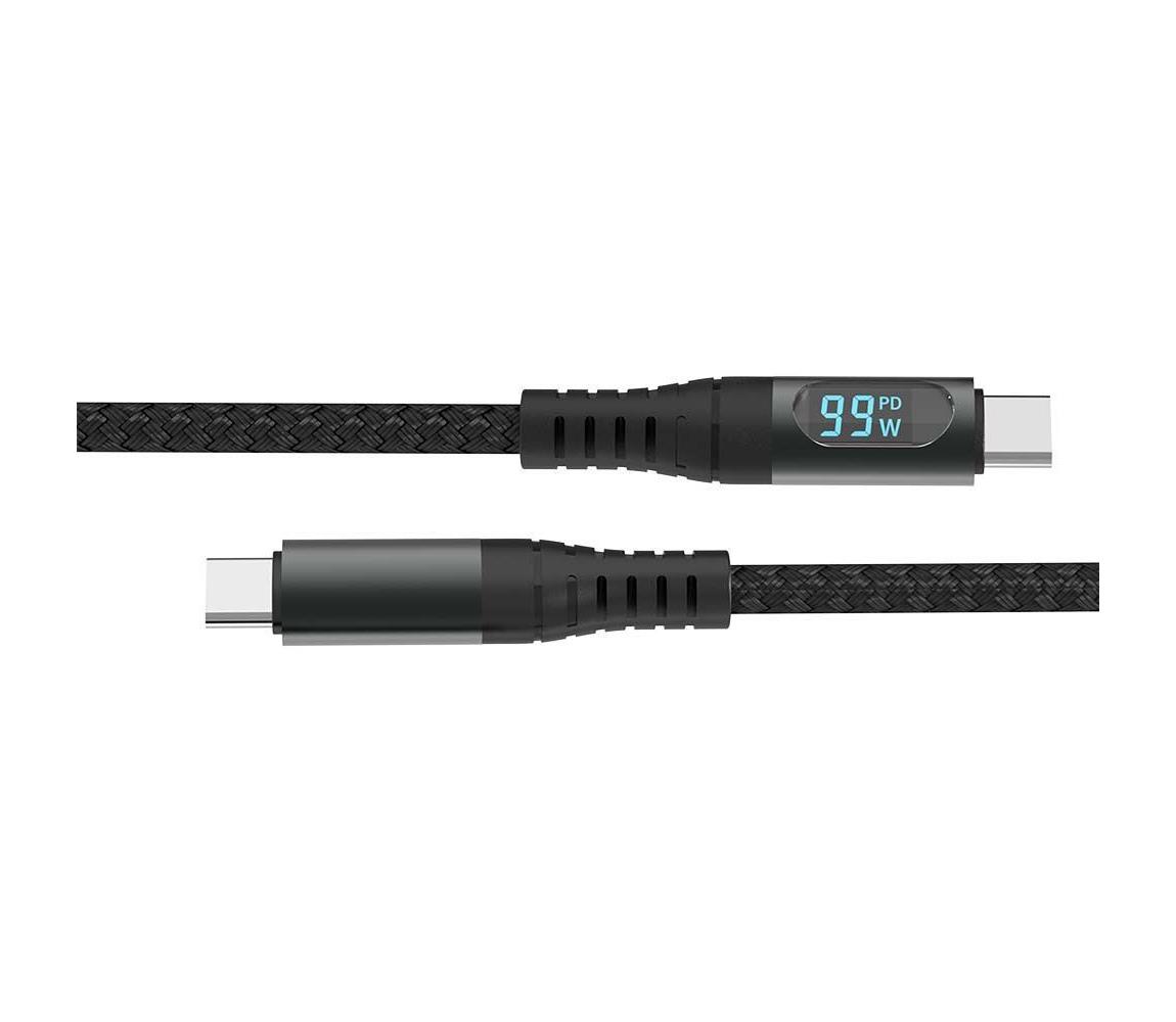 V-Tac USB-C kabel s LED displejem 100W 1m VT1166