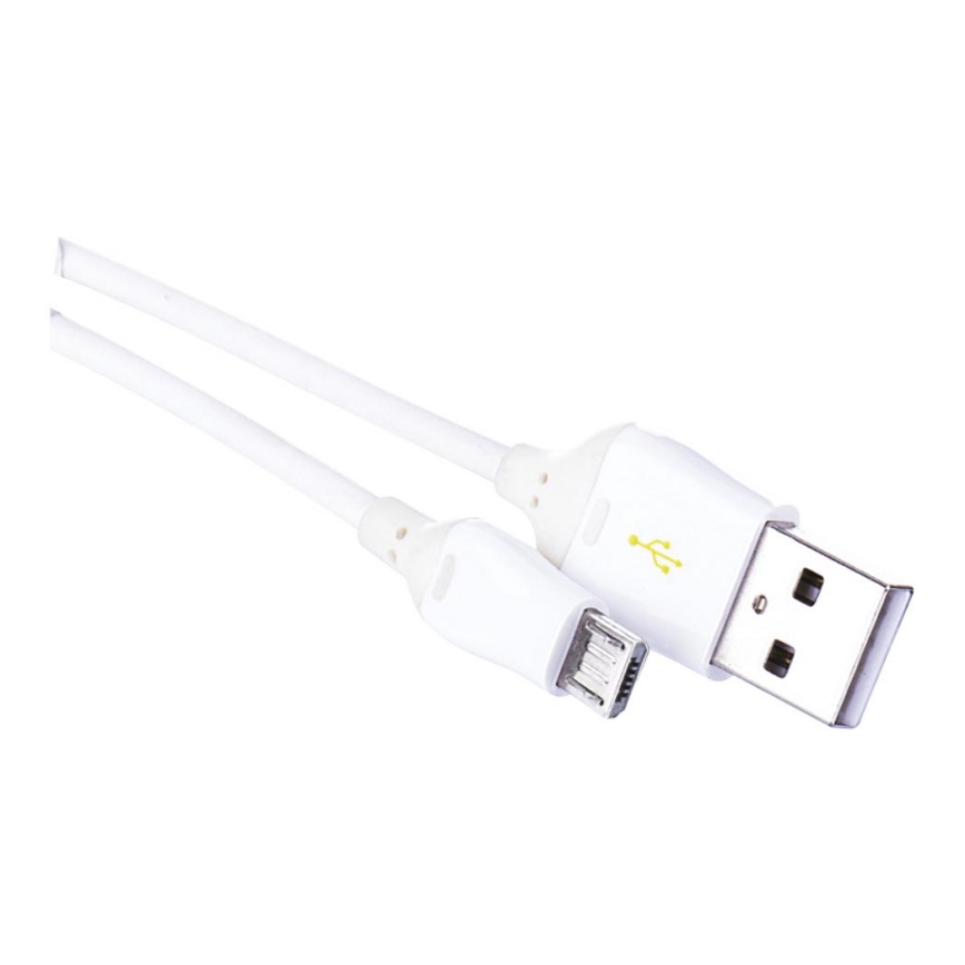 USB kabel USB 2.0 A konektor/USB B micro konektor bílá