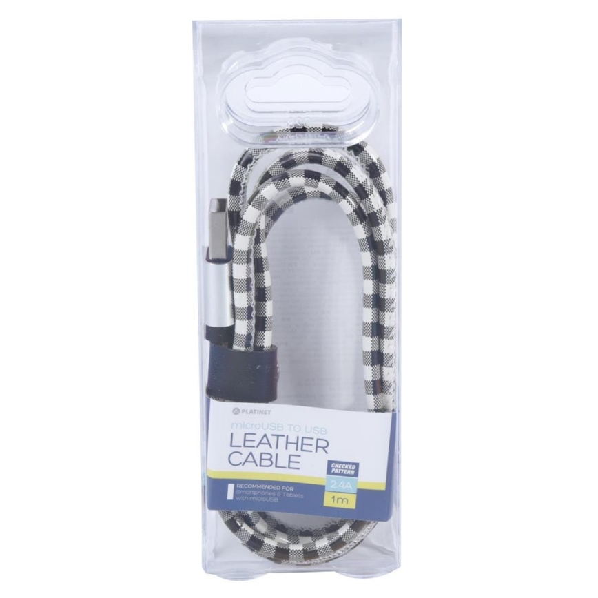 USB kabel USB A / Micro USB konektor 1m bílá