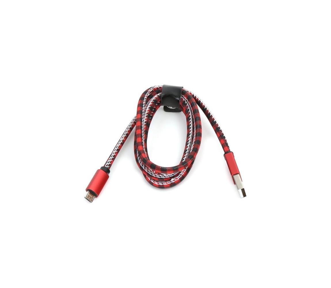  USB kabel USB A / Micro USB konektor 1m červená 