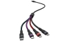 USB kabel USB-A / USB Lightning  / MicroUSB / USB-C 1,2m multicolor