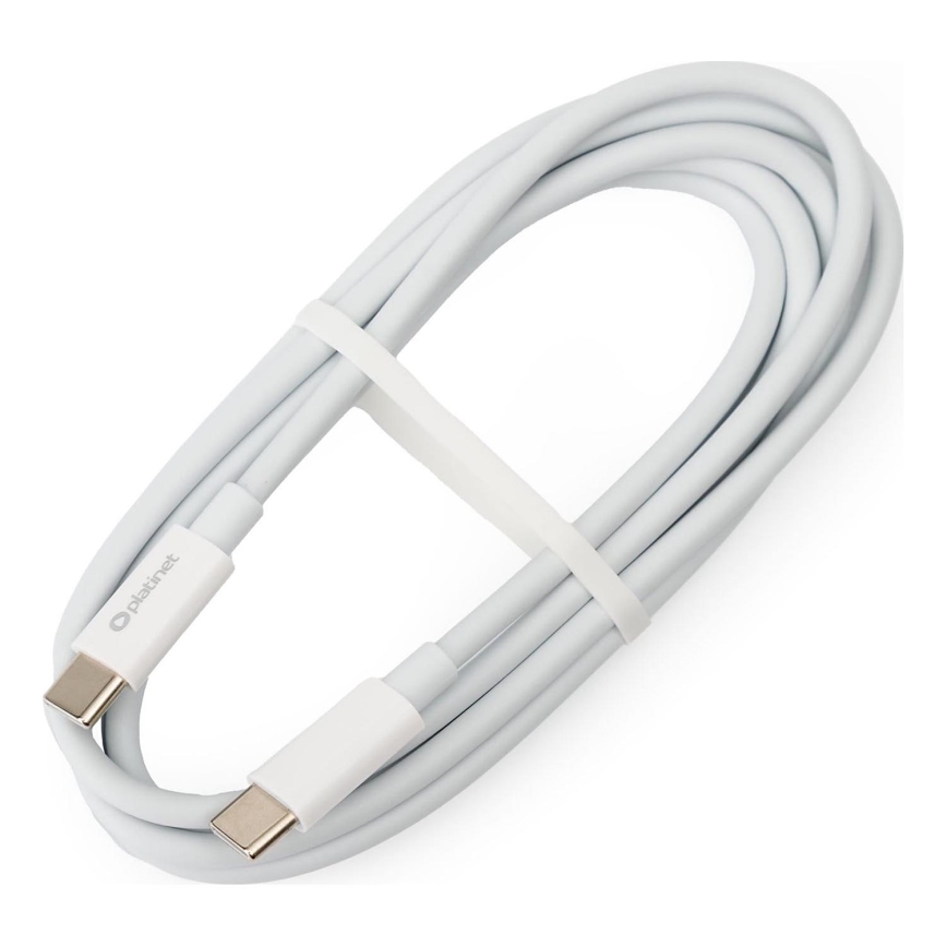USB kabel USB-C / USB-C konektor 100W 1,5m bílá