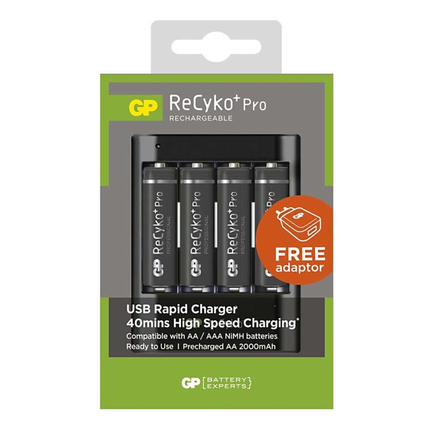 USB Nabíječka baterií RECYKO+ PRO 4xAA 2000 mAh 230V