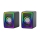 USB Reproduktory s RGB podsvícením 2x3W/5V černá
