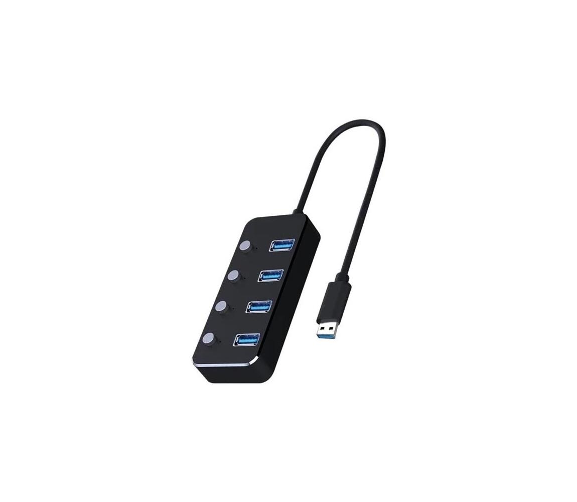 Geti USB Rozbočovač se spínači 4xUSB-A 3.0 černá TI0101