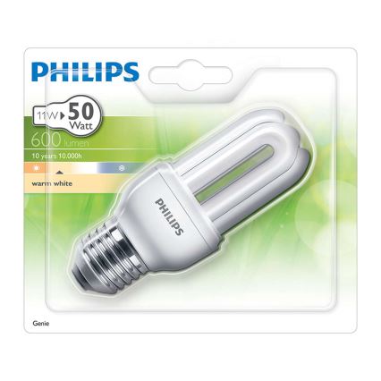 Úsporná žárovka PHILIPS E27/11W/230V 2700K - GENIE