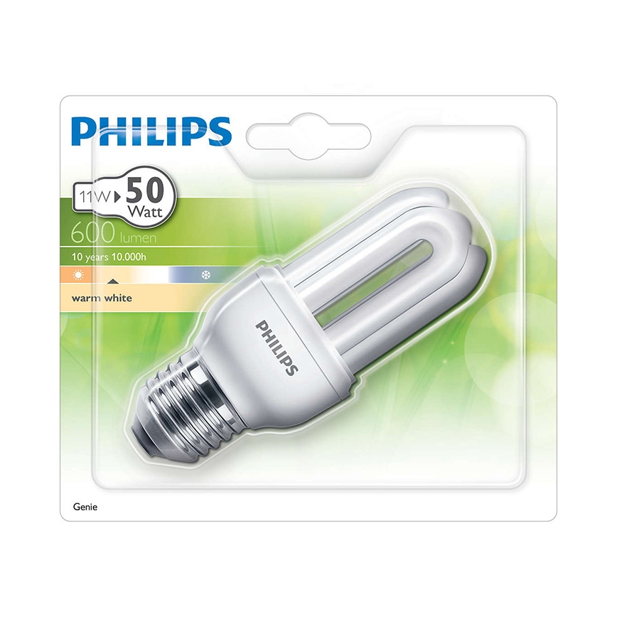 Úsporná žárovka PHILIPS E27/11W/230V 2700K - GENIE