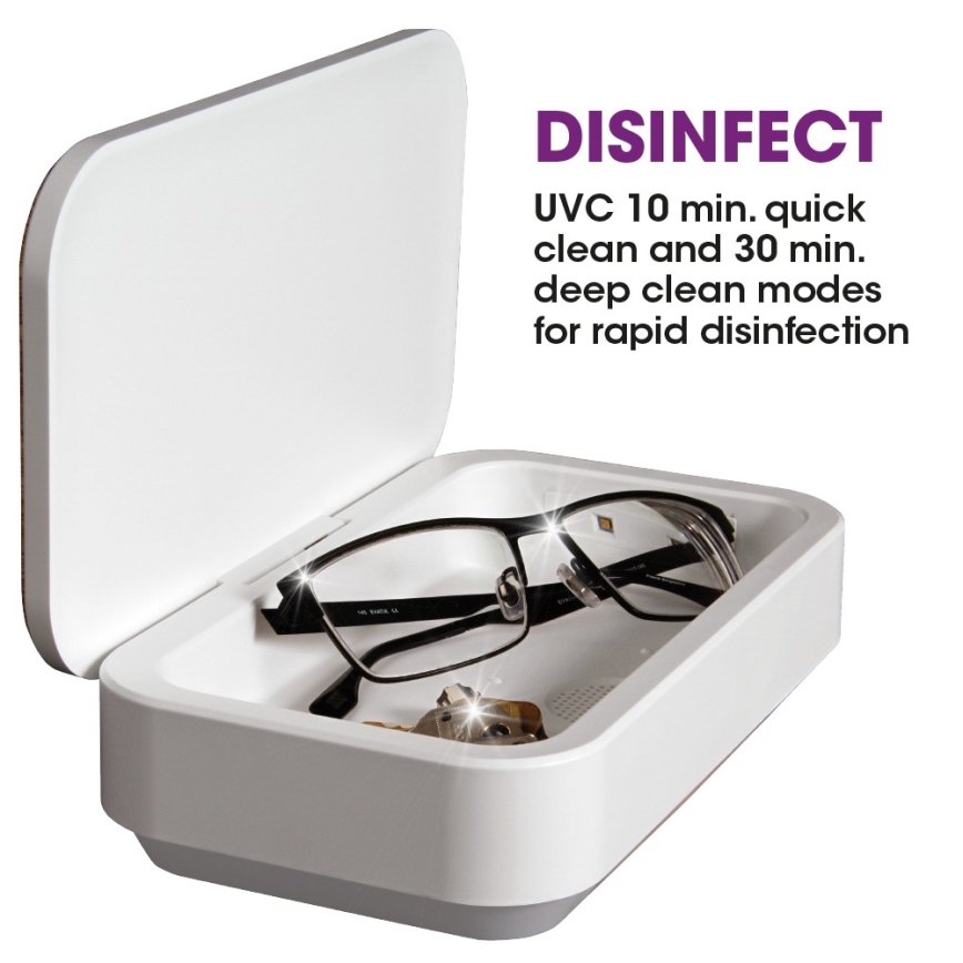 UV Sterilizátor pro respirátory a drobné předměty + Qi nabíjení 10W/9V