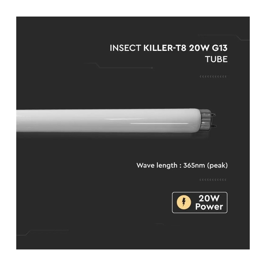 UV Zářivková trubice pro elektrický lapač hmyzu T8 G13/20W/230V 60,5 cm