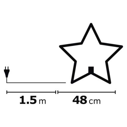 Vánoční dekorace 1xE14/230V šedá