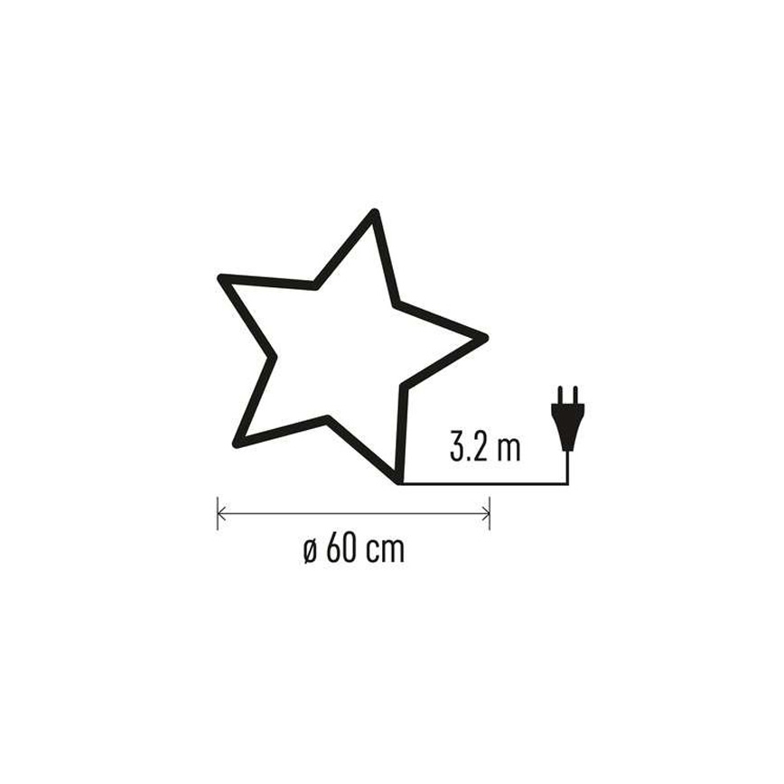 Vánoční dekorace 1xE14/25W/230V pr. 60 cm stříbrná