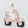 Vánoční dekorace 33 cm Santa s motocyklem
