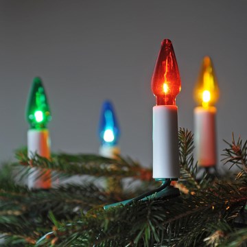 Vánoční řetěz FELICIA 16xE10 13,5m multicolor, Vyrobeno v ČR
