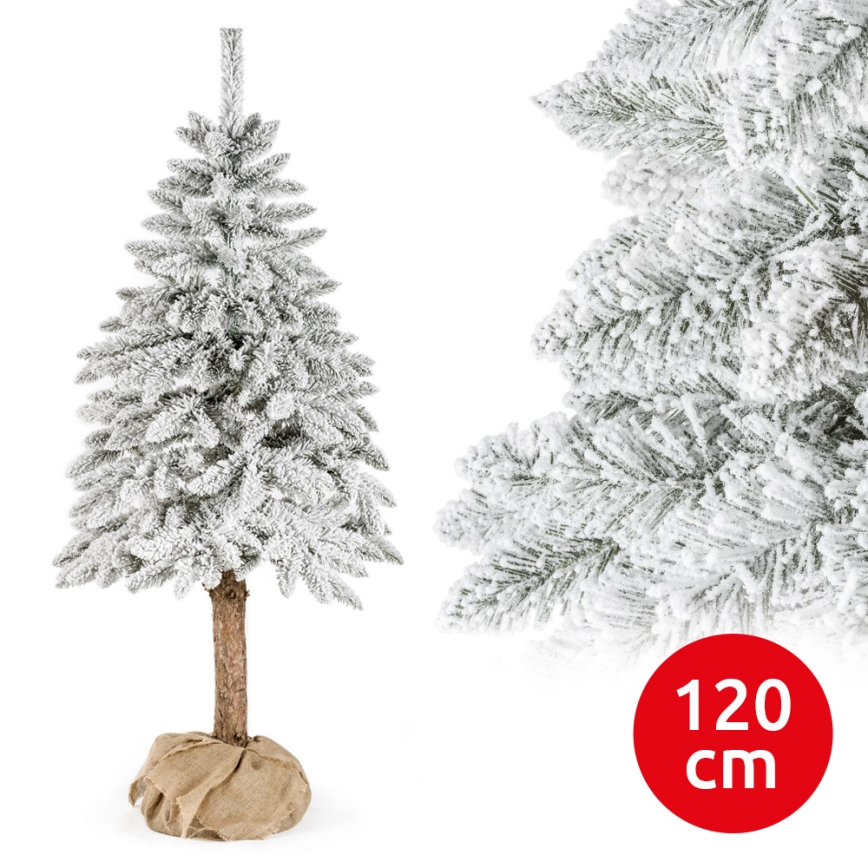 Vánoční stromek na kmenu NATURAL WITH SNOW 120 cm smrk