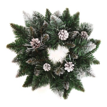 Vánoční věnec CRYSTAL pr. 45 cm bílá