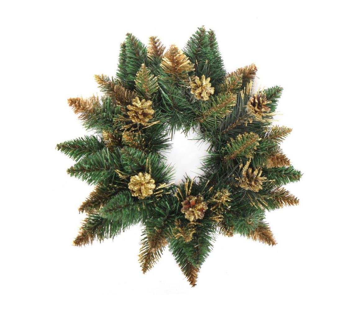 ANMA Vánoční věnec CRYSTAL ø 45 cm zlatá AM0149