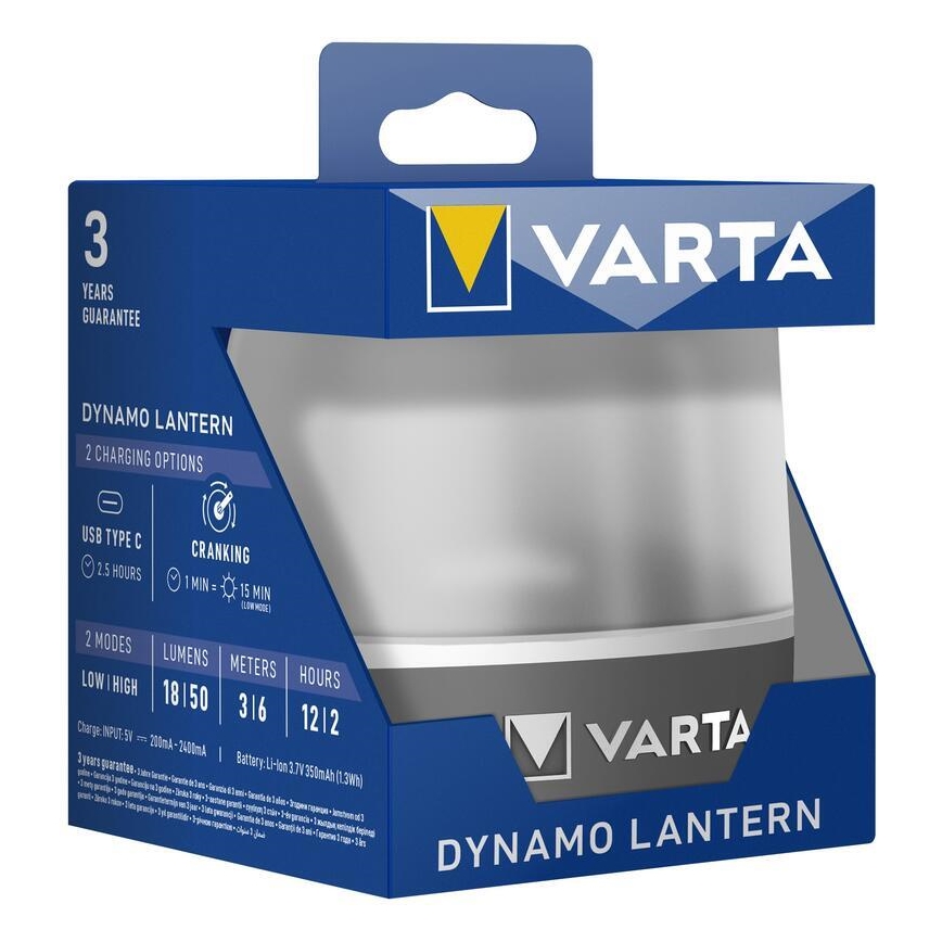 Varta 17670101111 - LED Nabíjecí svítidlo DYNAMO LANTERN LED/5V 350 mAhIP54
