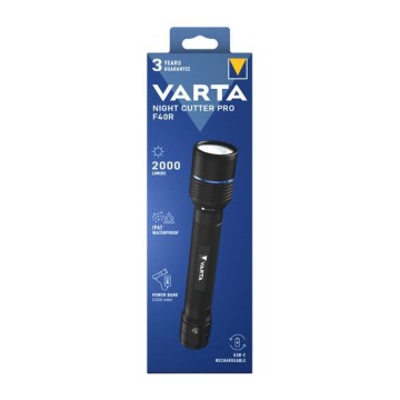 Varta 18922101111 - LED Nabíjecí svítilna s power bankou NIGHT CUTTER PRO F40R LED/USB IP67