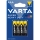 Varta 2003 - 4 ks Zinkouhlíková baterie SUPER HEAVY DUTY AAA 1,5V