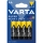 Varta 2006 - 4 ks Zinkouhlíková baterie SUPER HEAVY DUTY AA 1,5V
