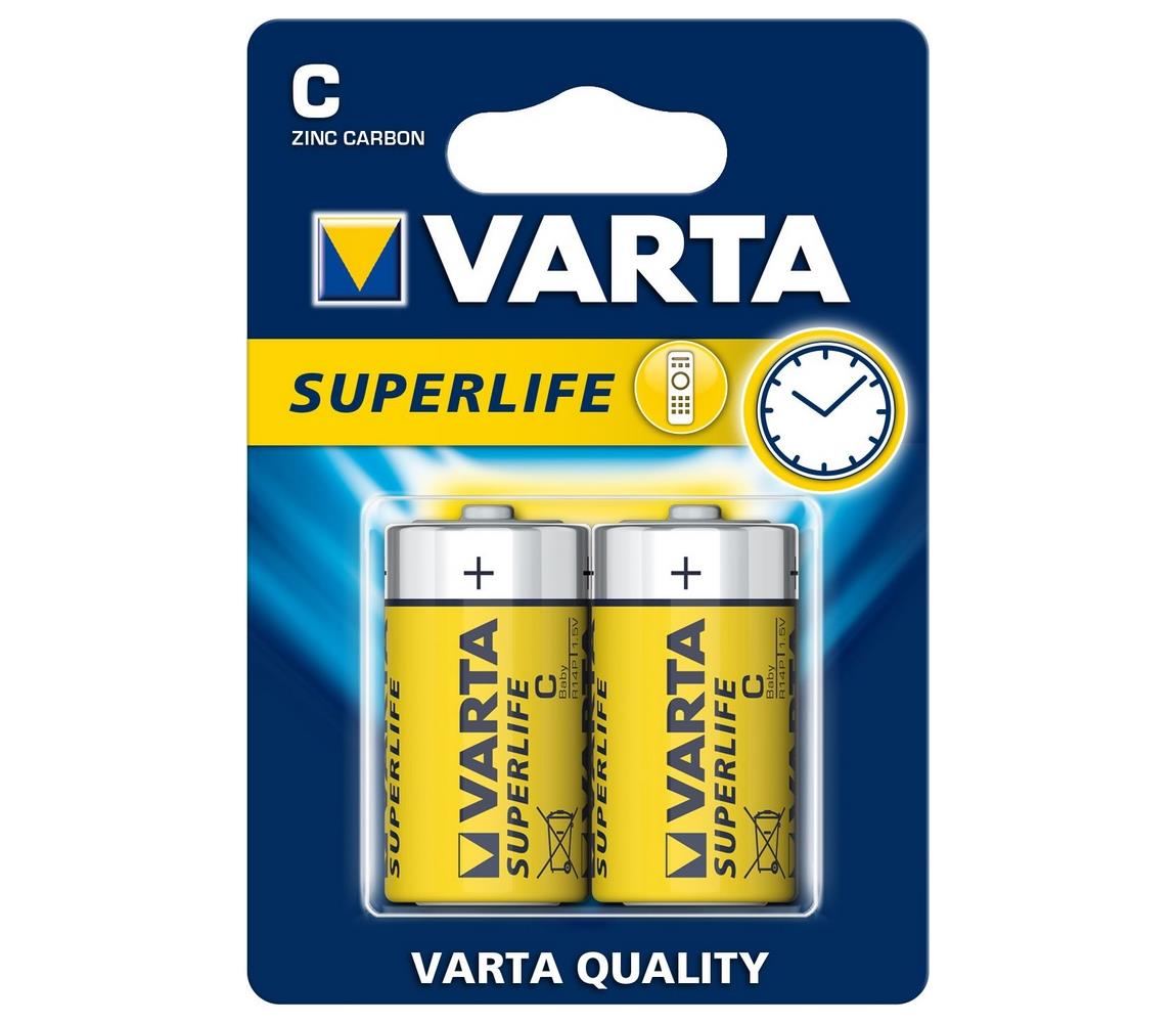 VARTA Varta 2014 - 2 ks Zinkouhlíková baterie SUPERLIFE C 1,5V VA0019