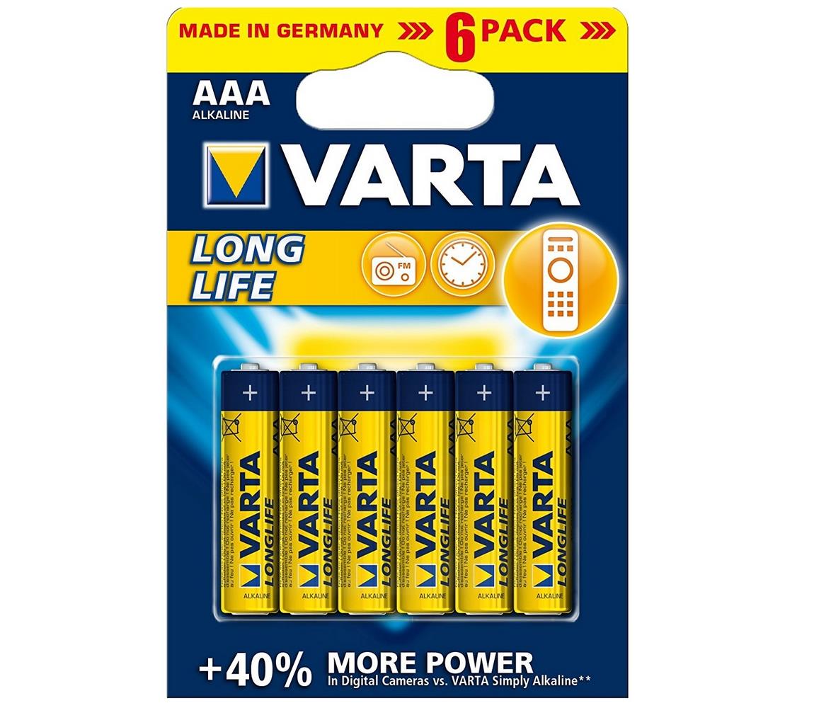 VARTA Varta 4103 - 6 ks Alkalické baterie LONGLIFE EXTRA AAA 1,5V VA0010