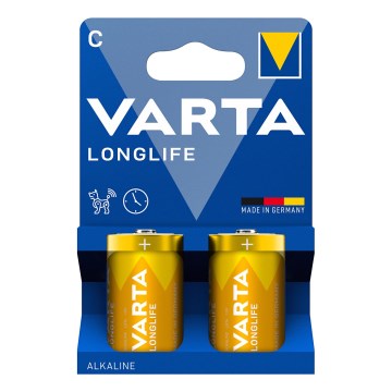 Varta 4114101422 - 2 ks Alkalické baterie LONGLIFE LR14/C 1,5V