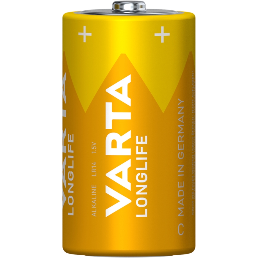 Varta 4114101422 - 2 ks Alkalické baterie LONGLIFE LR14/C 1,5V