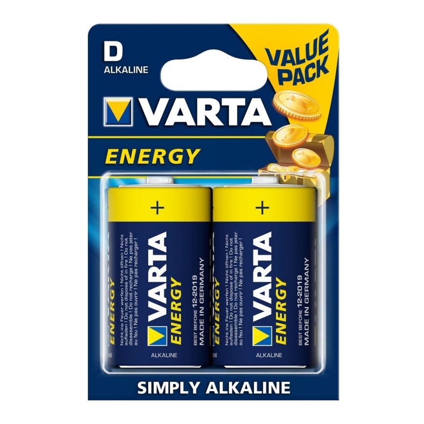 Varta 4120 - 2 ks Alkalická baterie ENERGY D 1,5V