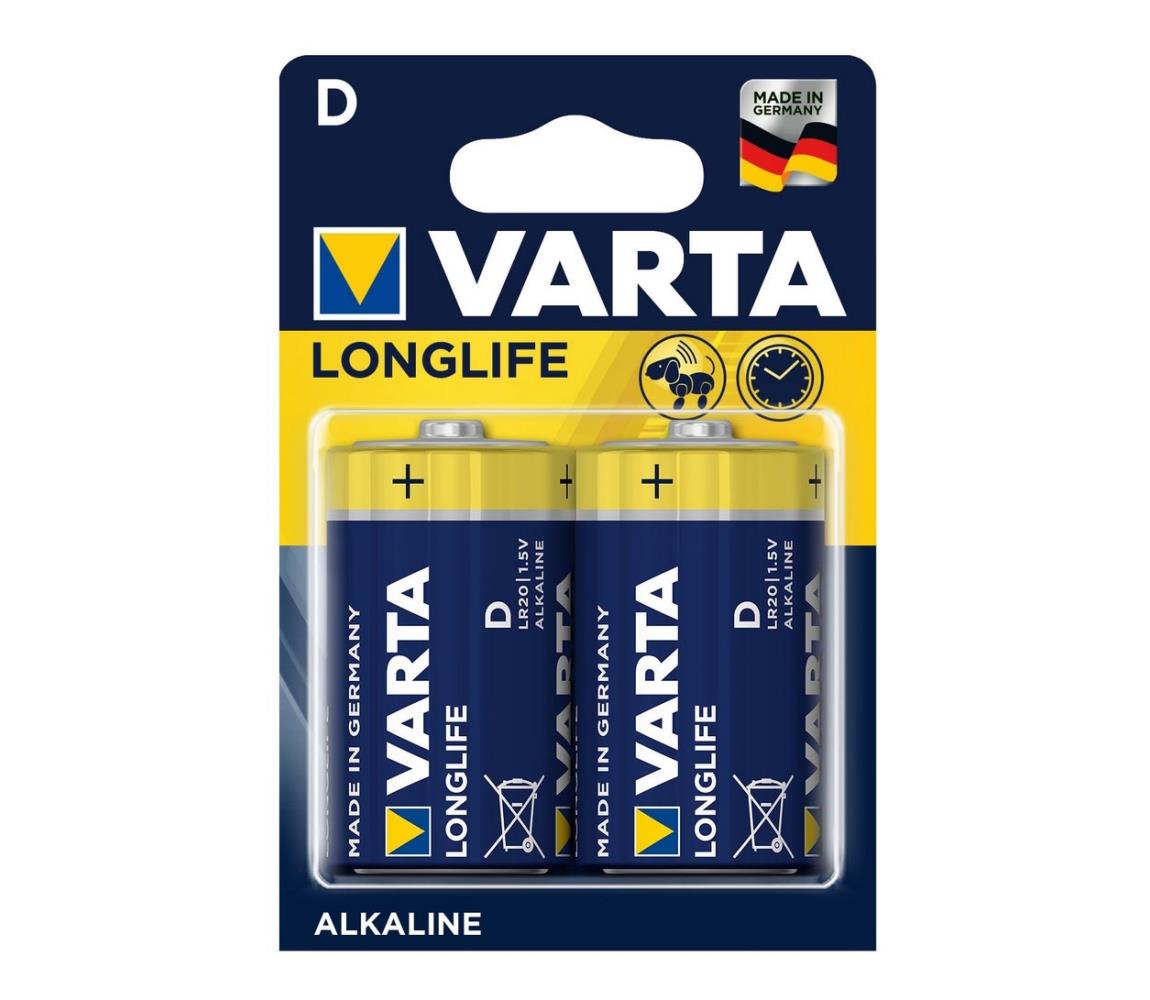 VARTA Varta 4120 - 2 ks Alkalická baterie LONGLIFE EXTRA D 1,5V 