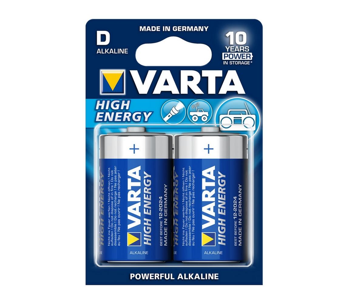 VARTA Varta 4920 - 2 ks Alkalická baterie HIGH ENERGY D 1,5V VA0004