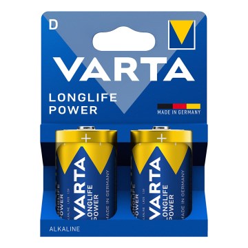 Varta 4920121422 - 2 ks Alkalické baterie LONGLIFE POWER LR20/D 1,5V
