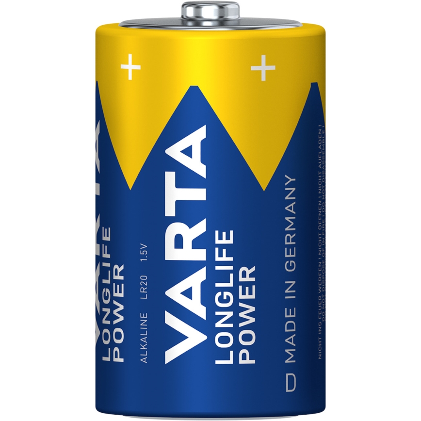 Varta 4920121422 - 2 ks Alkalické baterie LONGLIFE POWER LR20/D 1,5V