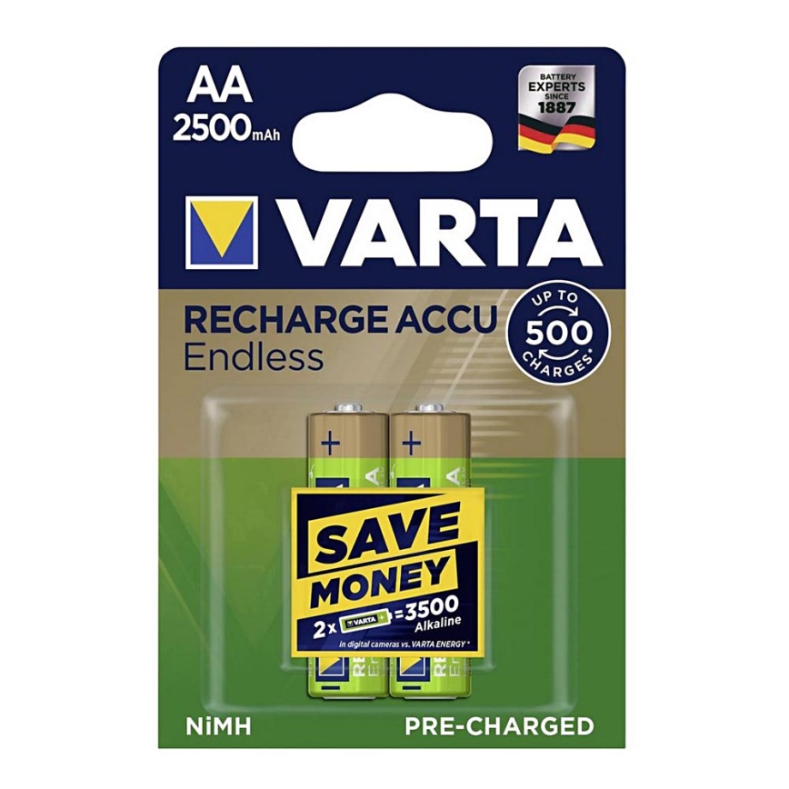 VARTA 56686 - 2x Nabíjecí baterie 2500 mAh AA 1,2V