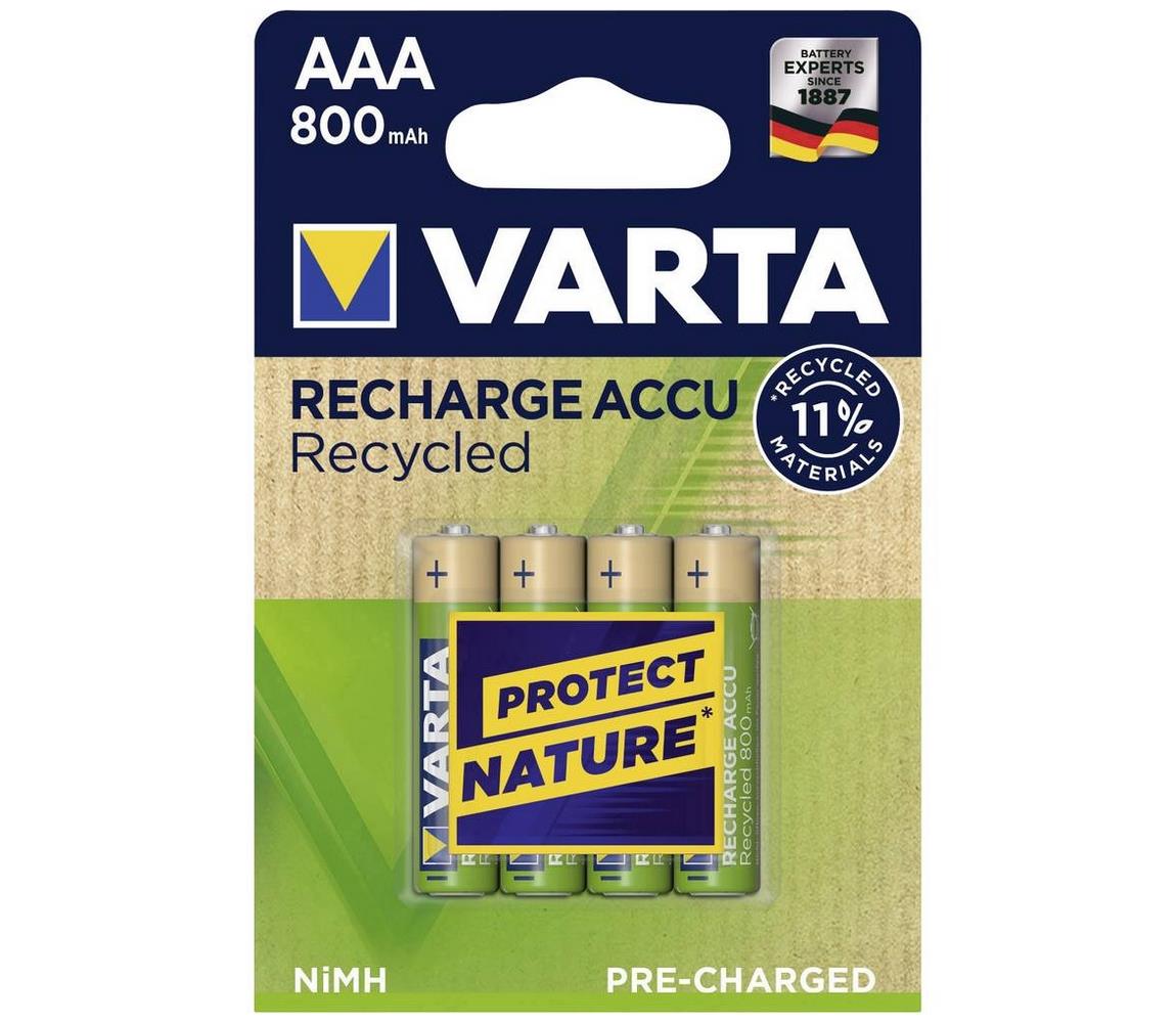 VARTA Varta 5681 - 4 ks Nabíjecí baterie ACCU RECYCLED AAA Ni-MH/800mAh/1,2V VA0103