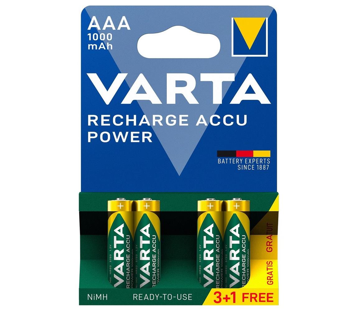 VARTA Varta 5703301494 - 3+1 ks Nabíjecí baterie ACCU AAA Ni-MH/1000mAh/1,2V VA0216