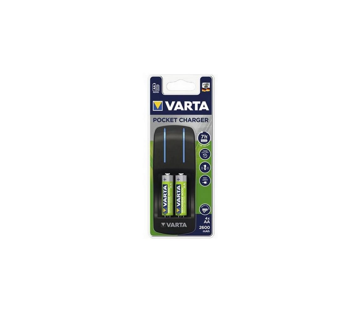 Varta Varta 57642101471 - Nabíječka baterií POCKET CHARGER 4x AA 100-240V VA0156