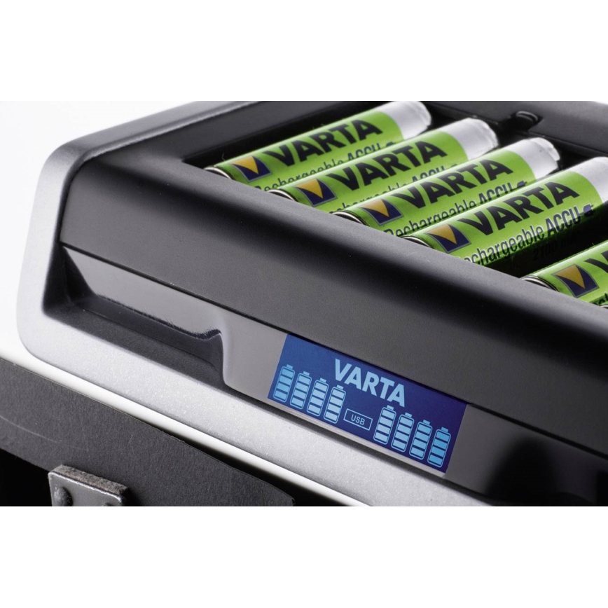 VARTA 57671 - LCD Multi nabíječka 8xAA/AAA a USB nabíjení 4h