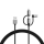 Varta 57937101111 - USB kabel 3v1 s konektorem Lightning a Micro USB 2m