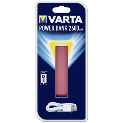 Varta 57959 - Power Bank 2600mAh/3,7V korálová