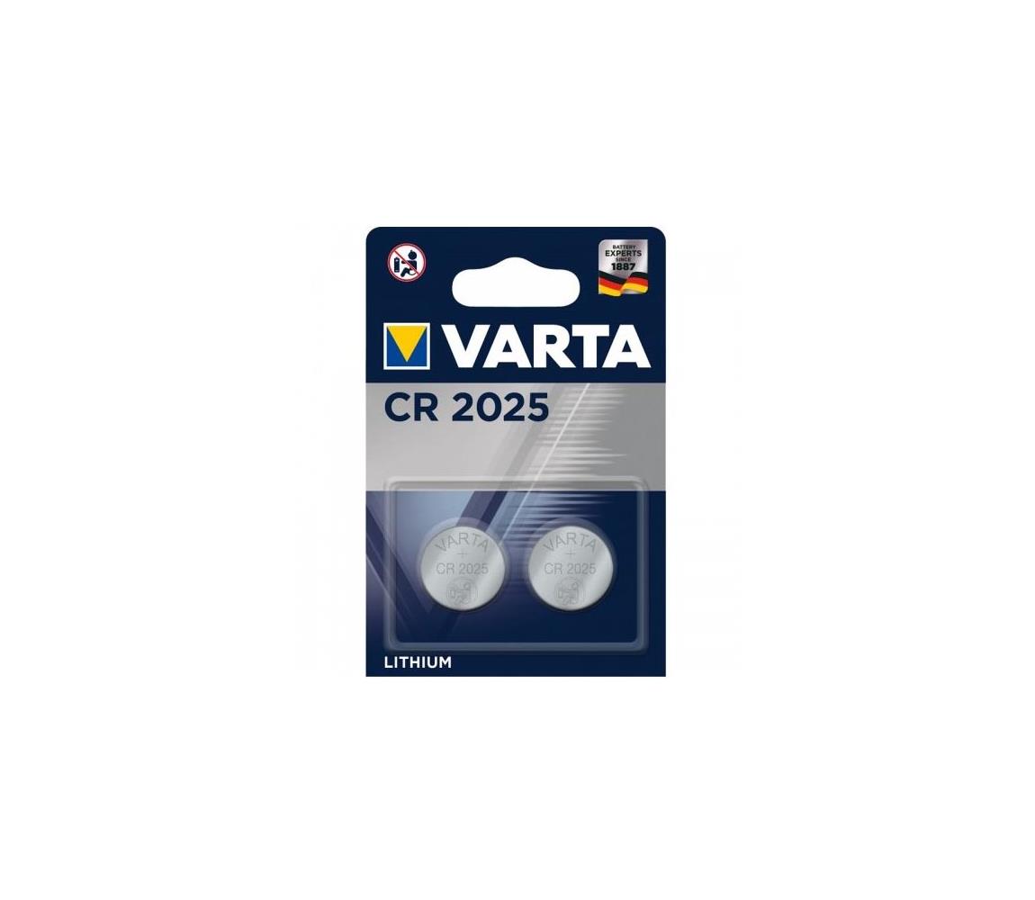 Varta Varta 6025101402 - 2 ks Lithiová baterie knoflíková ELECTRONICS CR2025 3V VA0201