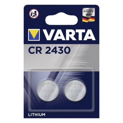 Varta 6430101402 - 2 ks Lithiová baterie knoflíková  ELECTRONICS CR2430 3V