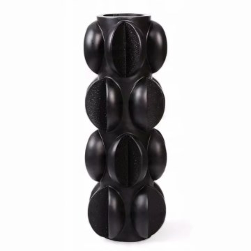 Váza 37x15 cm pryskyřice/matná černá